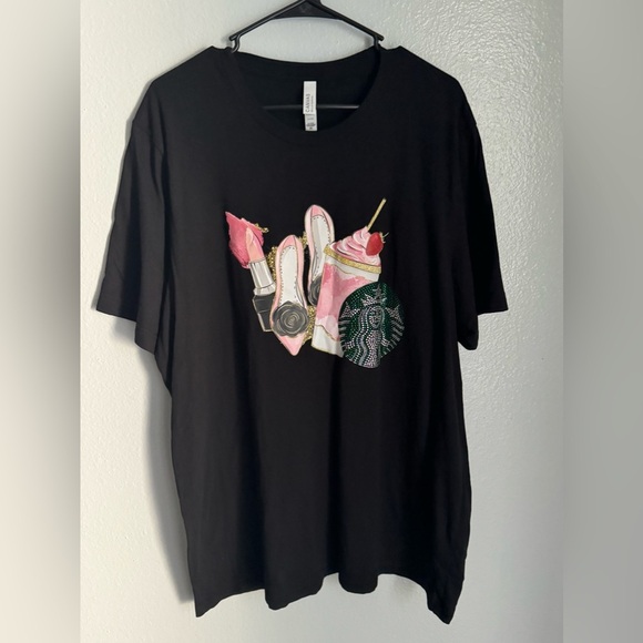 Favorite Things Pink and Starbucks Tshirt NWOT 2xl - Picture 4 of 9